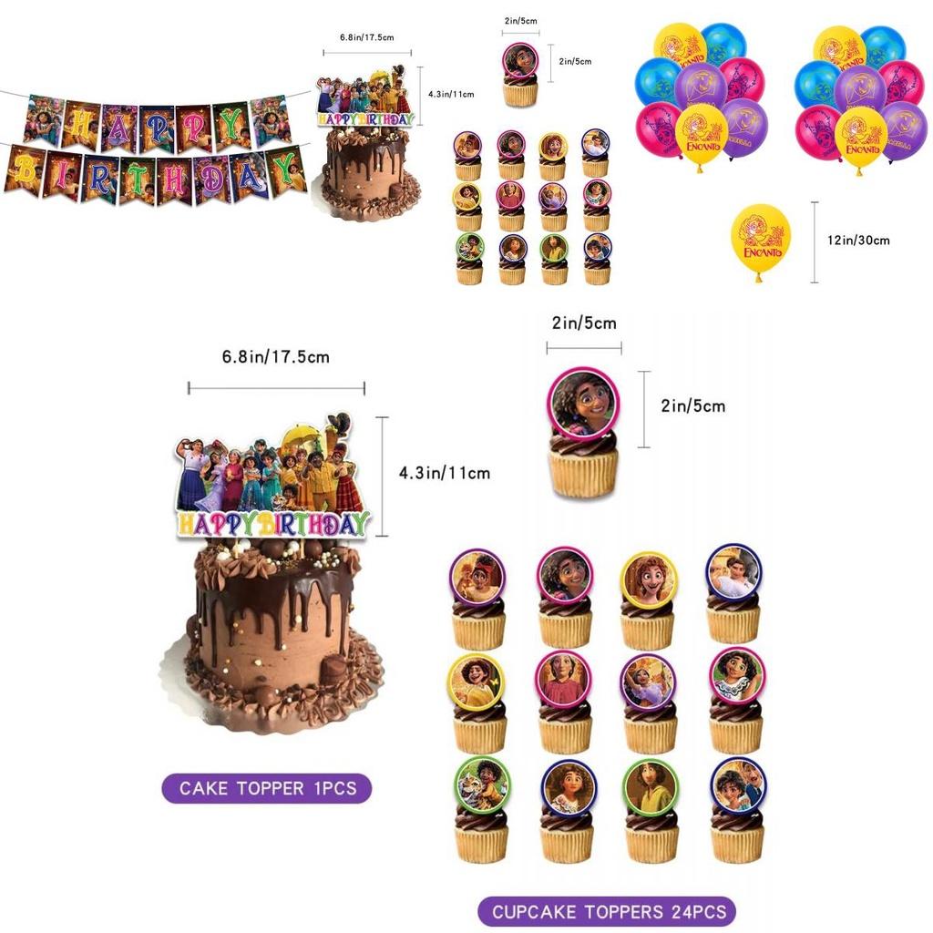 Disney Encanto Birthday Party Supplies Set With Vibrant Colors And Cute Characters
