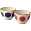 Paar Mini Runde Wappen x x Seto Hergestellt in Japan Ale-net Schalen, B12.5 T12.5 H8.2cm, Porzellan, Geschirr,