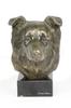 Border Collie - Dog Statue, Bust On Stone Base, Sculpture, Trophy for Dog Show by Art-Dog Brand