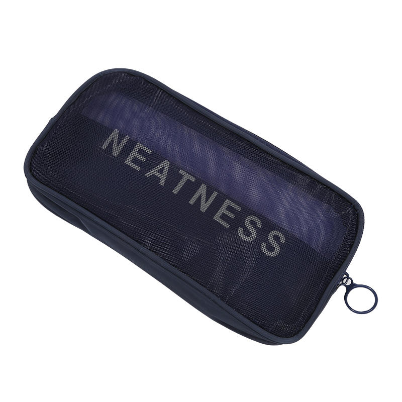 Transparent Mesh Makeup Bag Storage Case Zipper Make Up Bags 3 Size Women Travel Toiletry Wash Cosmetic Bag