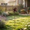 Weatherproof Garden Stakes Iron Stake Decor, Metal Outdoor Yard Ornament with Rustproof Coating, Decorative Ground Easy Insert for Patio Villa
