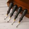 Professional Leather Edge Bevelers Wooden Handle Portable Wide Mouth Skiving Tool Functional Leather Edge Beveler