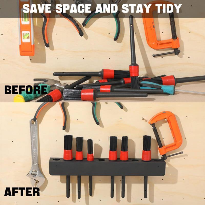 For All Detailing Brushes Car Detailing Brush Holder Detail Brush Holder Rack For 10 Brushes Auto Detailing Supplies Organizer