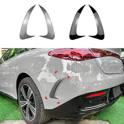 For Mercedes Benz EQE V295 + Rear Bumper Canard Boot Splitter Side Air Vent Trim Sticker Car Styling