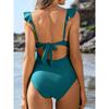 CHARMLEAKS Damen Einteiler Badeanzug mit Rüschen und Cut-Outs, Riemchen-Monokini, Bademode, Badeanzüge