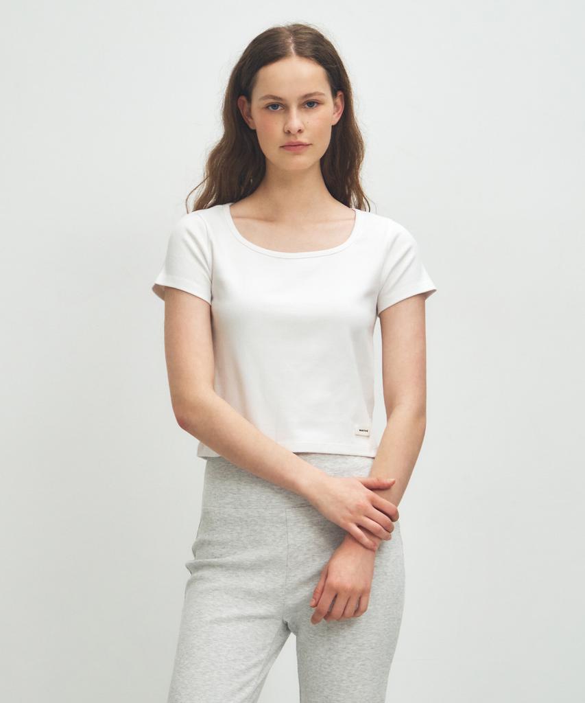 Malittepeulangsowajeobeo W Basic Crop Tee White