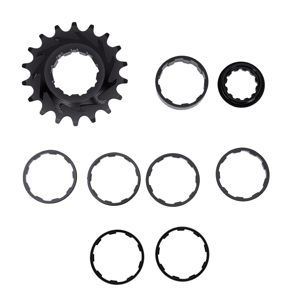 Single Speed Conversion Kit Replacement for Shimano HG Freehub Aluminum Alloy 18T Cog with Lockring 2mm 3.5mm 5mm 10mm