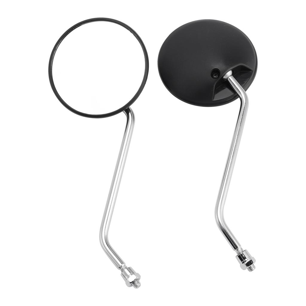 Universal Round Mirrors for Scooter Moped 8mm Clockwise with Chrome Stem PAIR