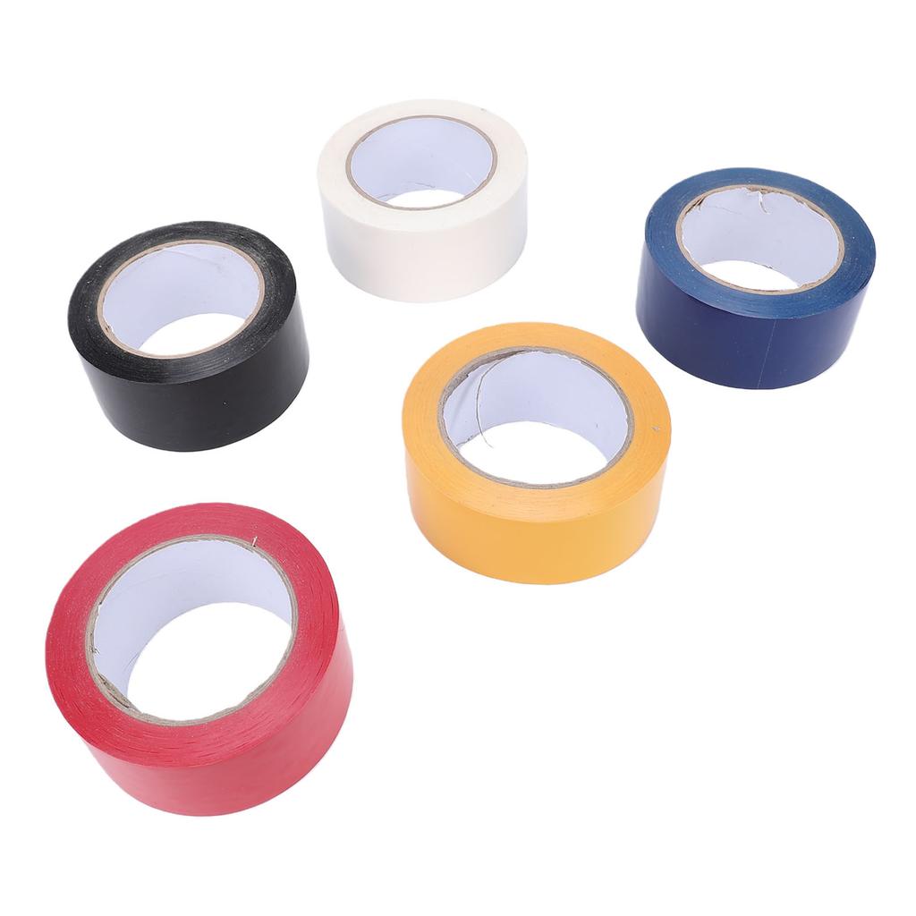 5 Rolls Floor Tape Ethenyl 108FT Total Length Floor Caution   Marking Tape for Dance Floors Gym Warehouse Yellow Red Blue Black White