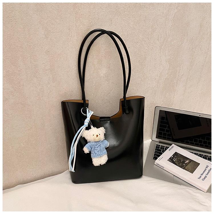 New High-End Underarm Mother And Child Bag Women'S Popular Fashion Simple Shoulder Bag Large-Capacity Commuter Tote Bag