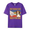 Best Beagle Dad Ever Gift From Daughter And Son Funny Beagle Tshirt Unisexs Top Tshirts Custom Tops Shirts Cotton Fashionable