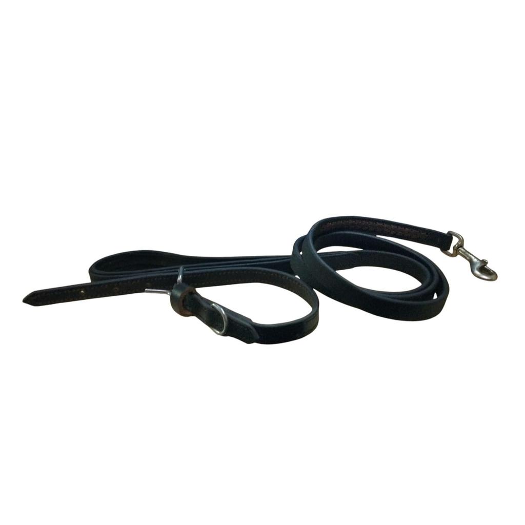 @ Dog Collar With Belt And Leash Set Black Color 230 Gm Zr-8042-60%Off