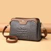 Damen Krokodilleder Schultertasche Kleine Messenger Bag