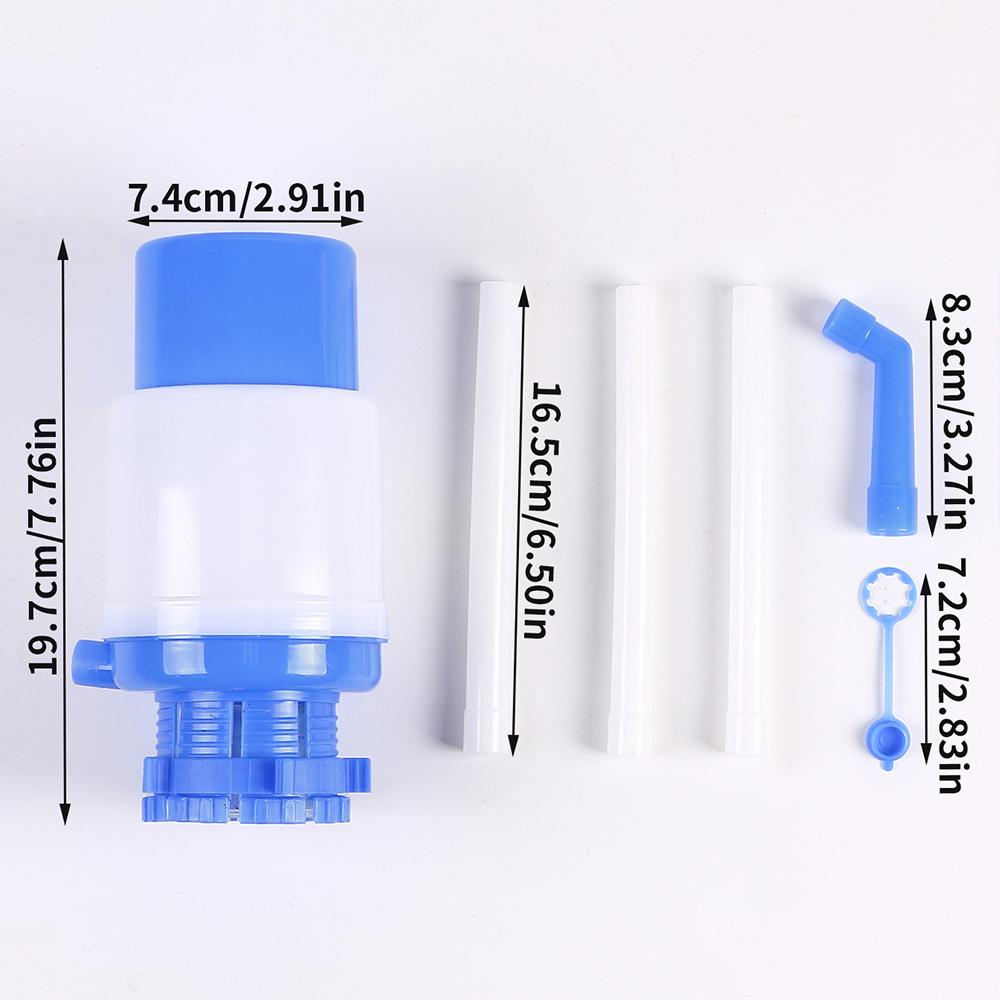 

Насос для бутылей с водой ручной, нажимной, питьевой фонтанчик, напорный насос с дополнительной короткой трубкой и крышкой, подходит для большинства 5-галлонных бутылей с водой