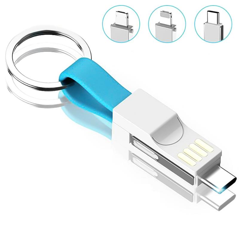 3 in 1 Magnetic 13CM Mini USB Data Cable Mobile Phone Portable Charging Data Cables Type C/Micro USB