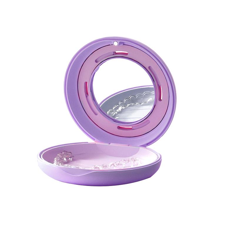 Dental Orthodontic Case with Mirror Invisible Braces Retainer Box Mouth Guard Denture Storage Aligner Case for Oral Hygiene