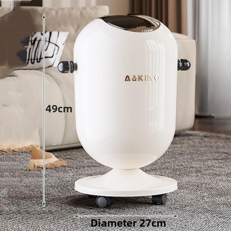 Luxury Trash Can Plastic Recycling Kitchen Trash Bin Large Capacity Litter Bins Round Dustbin Wastebasket Bathroom Supplies