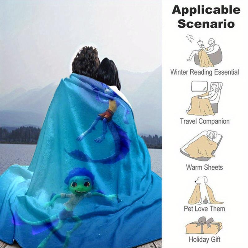1pc, Underwater Adventure: Mermaid Friends Home Decor Blanket Perfect for Couch, Bed, Travel, Camping, Car