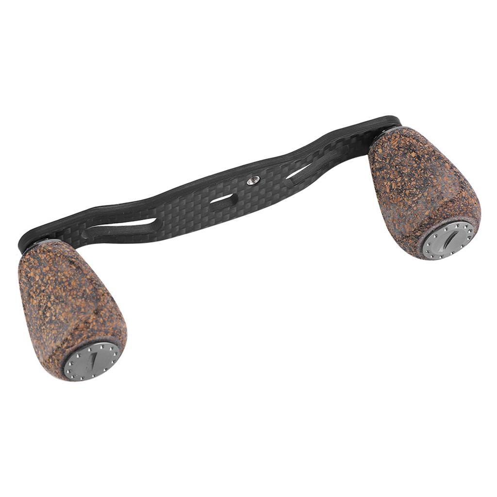 Fishing Reel Handle Wood Knob Carbon Fiber Frame with Fittings Replacement Parts