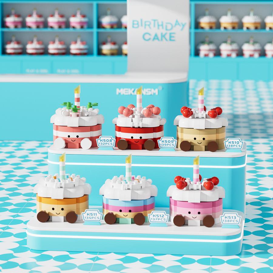 Kawaii Mini Cake Micro Building Blocks Kids Toys 3D Models Educational Toys DIY Birthday Gifts New Products
