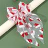 1pcs Christmas Tulle Bow Hair Clips Santa Hat Santa Claus Print Large Mesh Haipins for Women Girl Xmas Headwear Hair Accessories