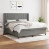 Exclusive House - Slatted Bed Base with Mattress Dark Grey 160x200cm Fabric