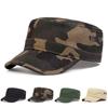Flat Top Hat with Eyelets Men Leisure Breathable Hats Outdoor Adjustable Lightweight Caps Truck Driver Baseball Cap