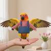 Papageienkleidung Vögel Lustiges Cosplay-Outfit Gestreifter Strampler mit Arm für Sittich Nymphensittich Täglich