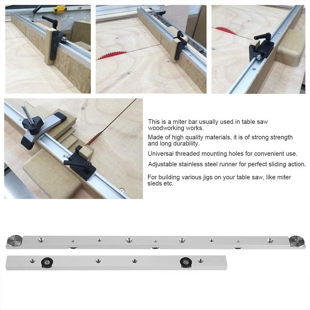 Table Saw Miter Gauge, Miter Bar Slider Table Saw Gauge Rod, Table Saw Accessories For Woodworking Tool Aluminium Alloy Saw Blades Sled Parts