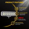 6 Inch 6 LED 18W White Off Road Excavator Work Light Bar LED Work Lamp For Truck For ATV Boat Car Driving Assistance Lights