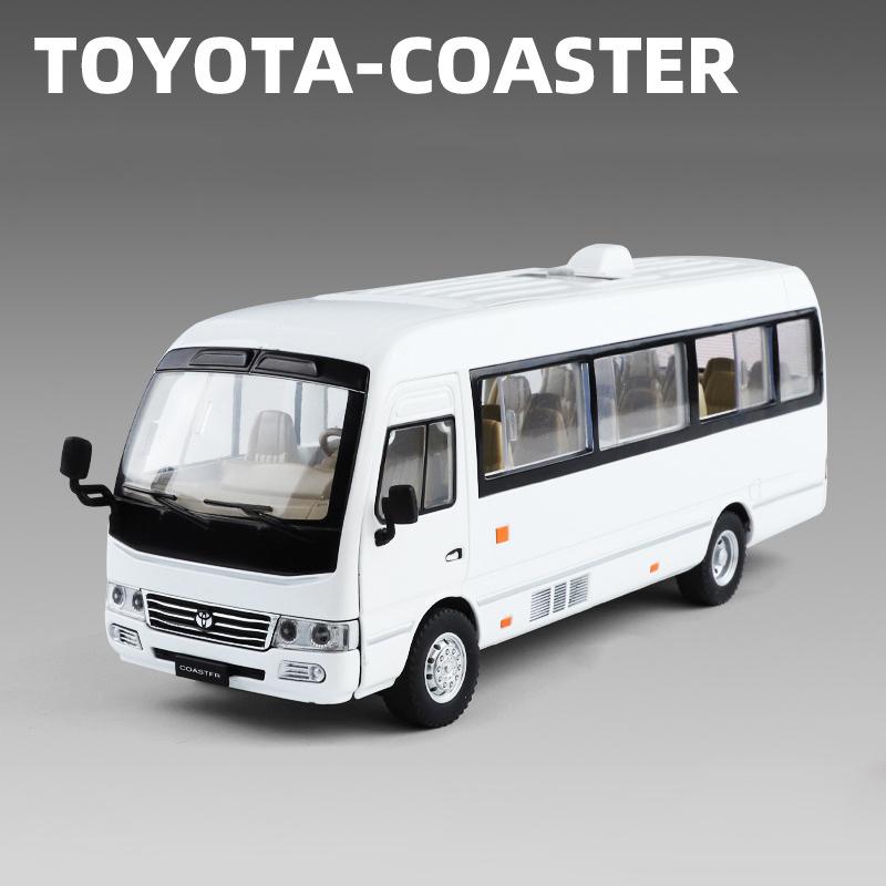 

1:24 Toyota Coaster BUS Alloy Model Car Toy Diecasts Metal Casting Sound and Light Car Toys For Children Vehicle белый