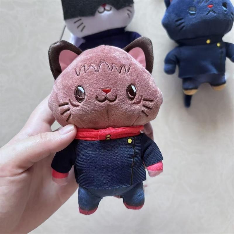 Portachiavi Peluche Jujutsu Kaisen Gatto Itadori Yuji Fushiguro Megumi Gojo Satoru Maschera per Occhi Ciondolo Borsa Per Fan Anime Regalo di Compleanno
