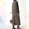 Necoat Jumper Long Size M Women's Skirt, Dress, V-Neck, Maternity, Slit, Figure-Flattening, Formal, Spring, Summer, Autumn, Gray,