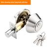 Copper Door Lock Cylinder Chrome Metal Deadbolt Single Cylinder Bolt for Home Door Gate
