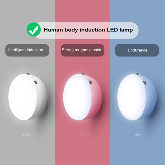 Датчик движения, перезаряжаемый портативный светодиодный беспроводной ночник 6000K для спальни