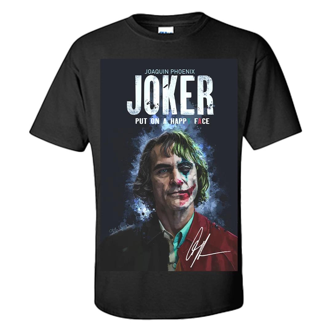 Joker T Shirt Joaquin Phoenix Signed The Joker Put On A Happy Face Shirt S-XXXL S