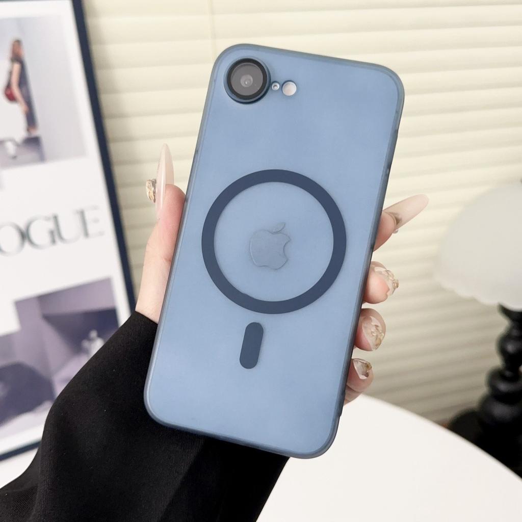 For iPhone 16e Ultra Thin Case For Magsafe Slim Matte Lens Protector Magnetic Charge Cover for iPhone 13 17 12 14 15 16 Pro Max