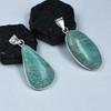 Amazonite Antique Oval-Pear 84.05 Ct Pendant Healing Stone 925 Silver Gemstone AR-1715-S