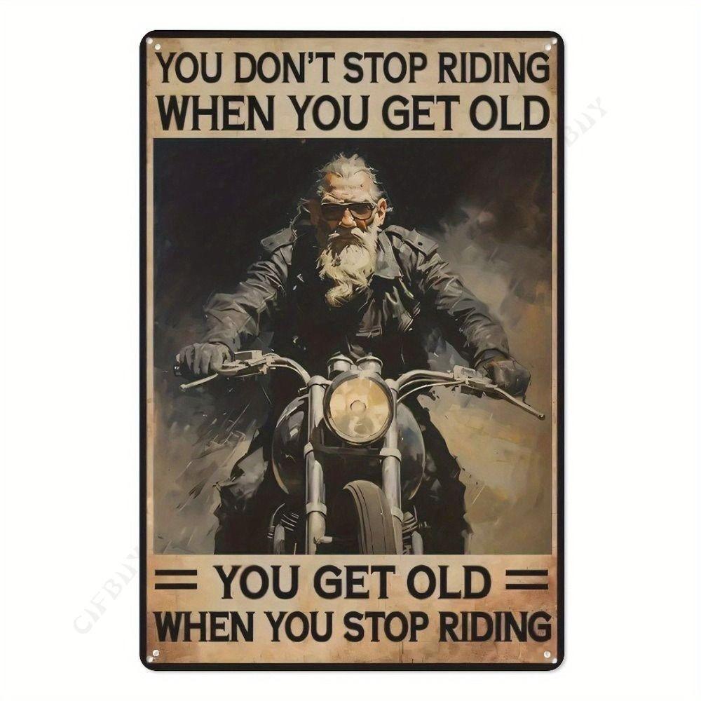 Moto metal interior plaque in the garage in the bar on the wall 20x30cm