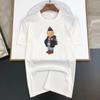 Summer Luxury Brand 100%Cotton Short Sleeve T-Shirt For Man Humanoid Bear Print Basic Tee Shirts Oversized S-7XL Tops Mans