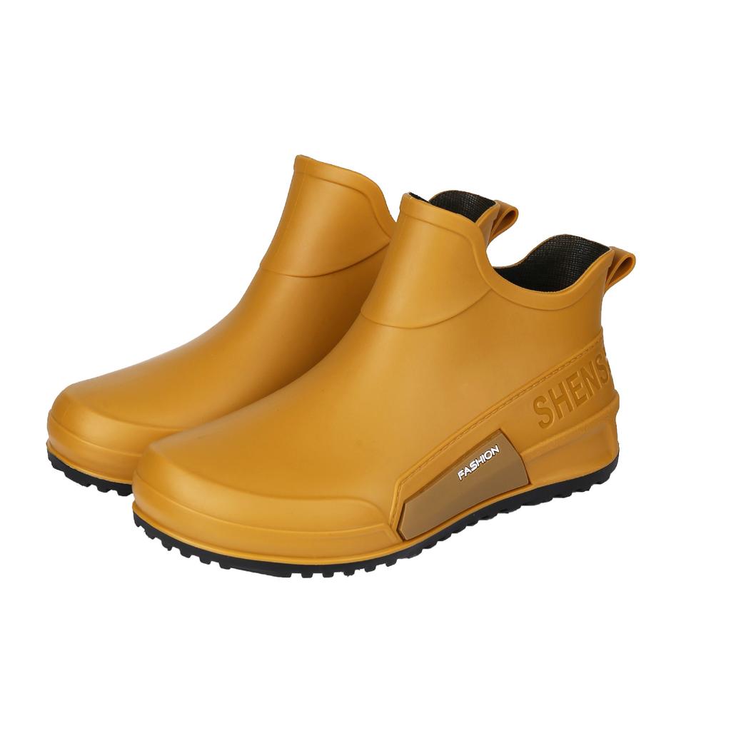 Water shoes couple rain shoes men's short tube low-top anti-skid outdoor rubber shoes fishing shoes lightweight rain boots women