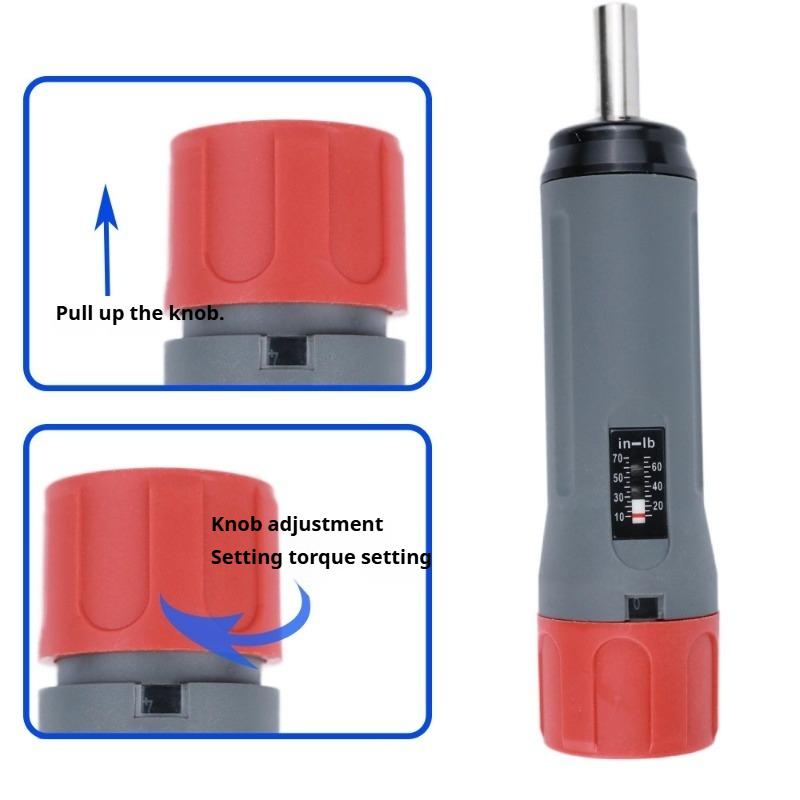 Preset Adjustable 10-70In.lb Manual Torque Driver Preset Torque Screwdriver Set