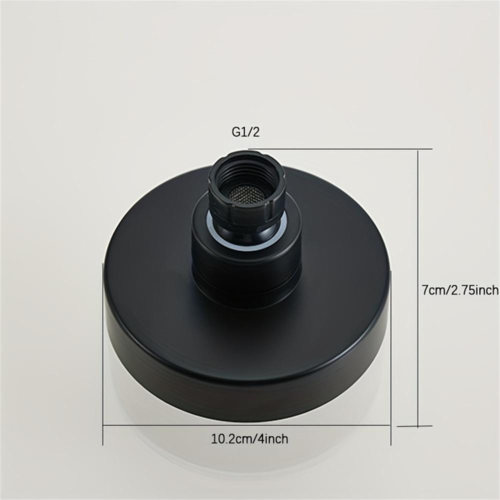 1 Piece of Bathroom Facilities 4 Inch Black Faucet Replacement Exquisite and Compact Shower Head Decoration