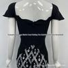 Luxurious Rhinestone Sequin Low-Cut Bandage Evening Gown for Women