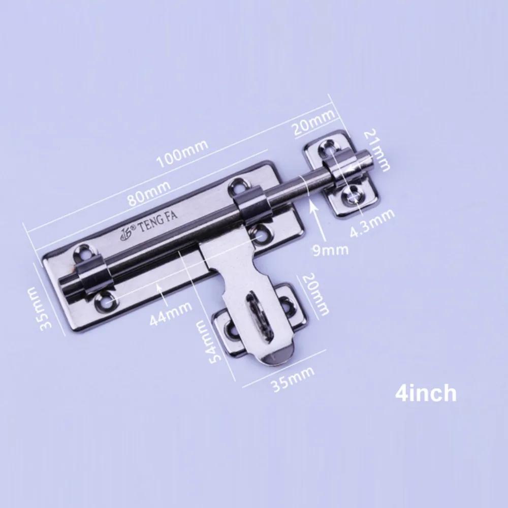 

New 4 6 8 Hardware Door Lock Stainless Steel Rust-Resistant Window Deadbolt Anti-theft High Security Padlock Latch Drawer