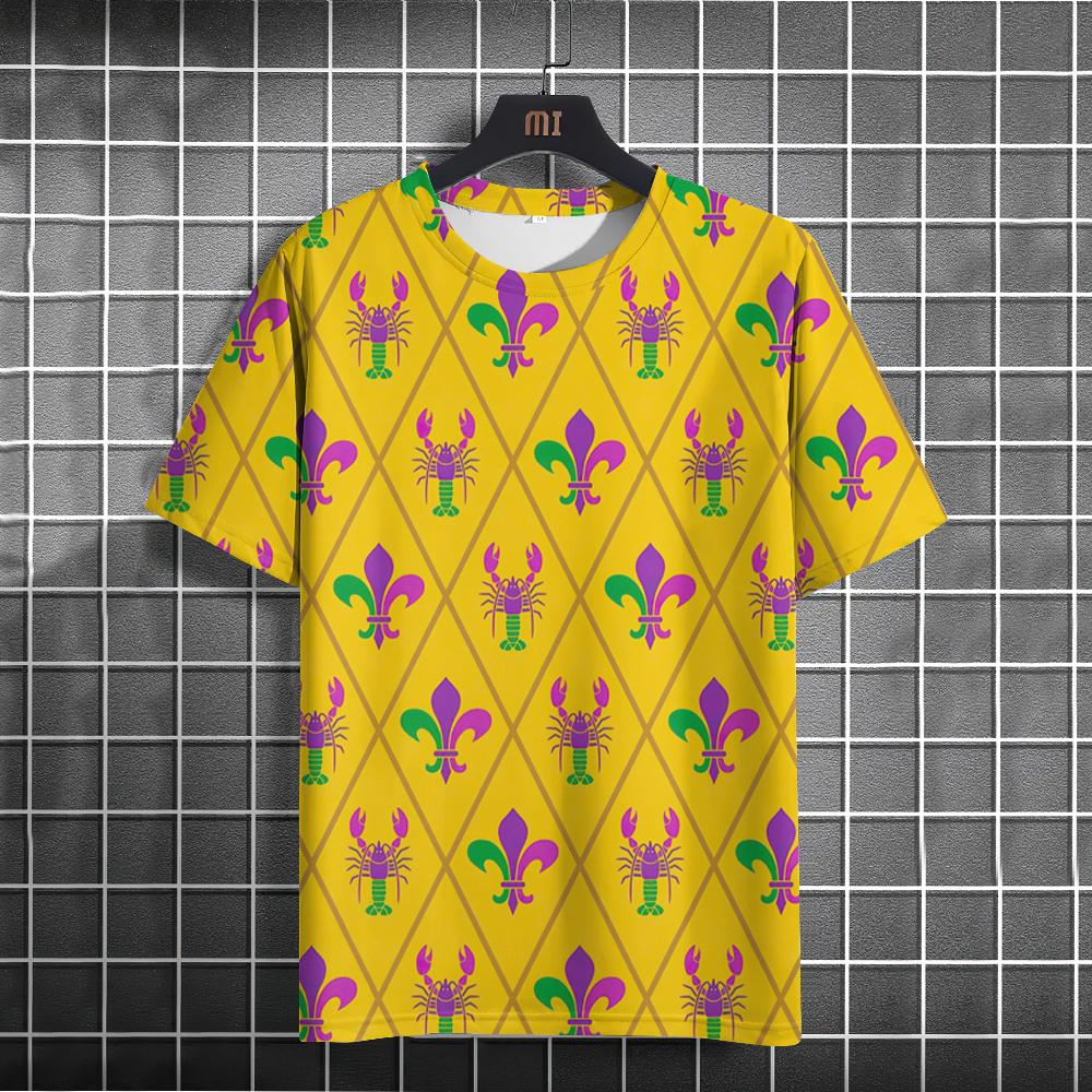 Brasil Karneval Herren T-Shirt 3D Druck Sweatshirt Festivalkleidung Für Herren Sommer Rundhals Locker Kurzarm Männlich Freizeit-Tees