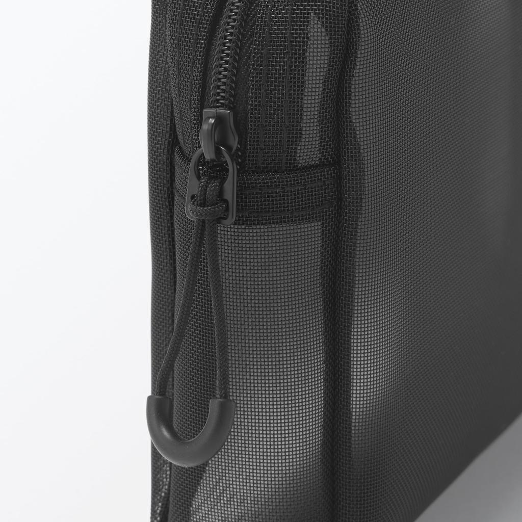MUJI Nylon Mesh x 4 x 12 84920851 Pouch, approx. 18.5 cm,