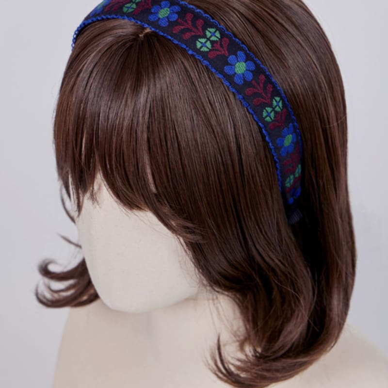 MAIA Blumenstirnband P - Blau Rot