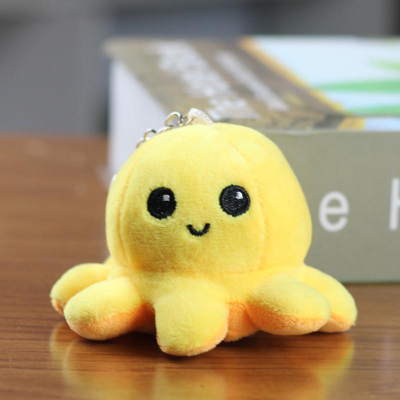 Adorable Reversible Octopus Plush Toy With Soft Short Plush In Multiple Colors