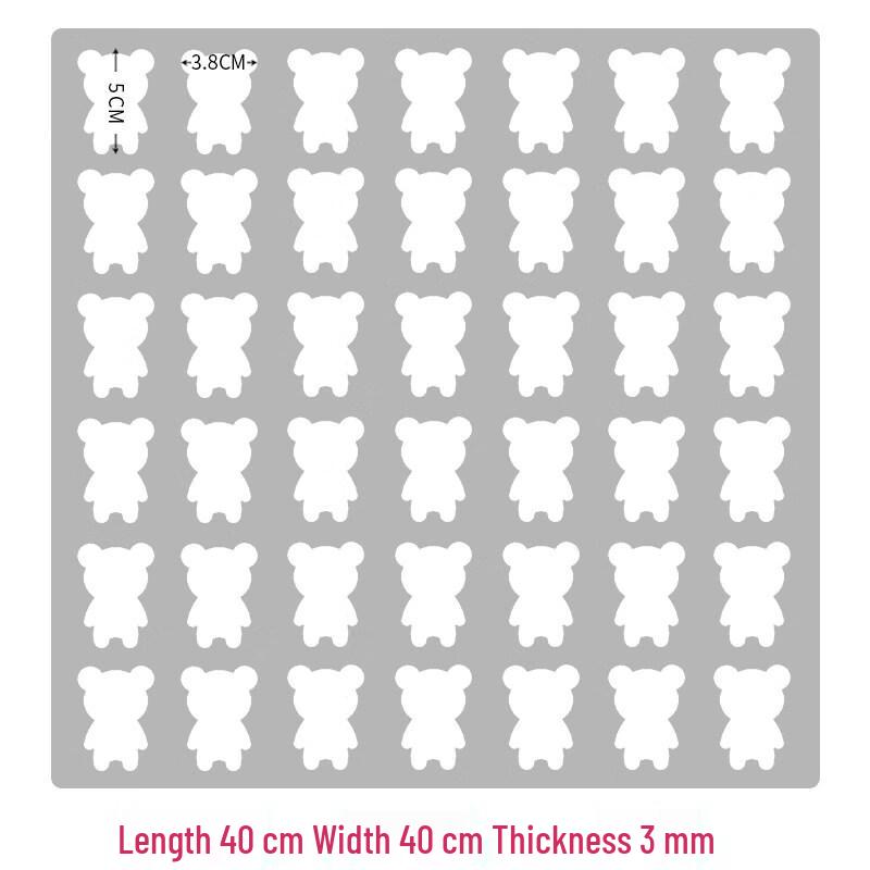 Ruhan Acrylic Bear Baking Mold with Scraper